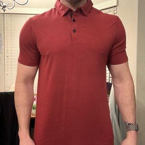 Men’s Large Lululemon Evolution Polo (royal ruby) no tags.